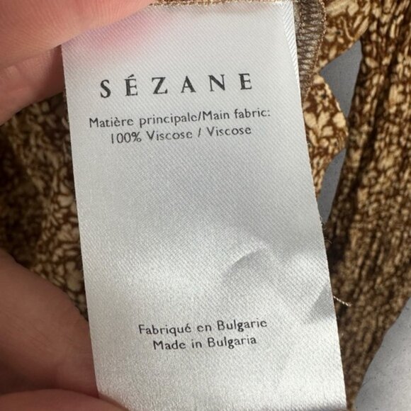 Sezane Mirta Blouse Womens Size 34 French US 2 Top Mock Neck Ruffle Sheer Boho - Picture 5 of 14